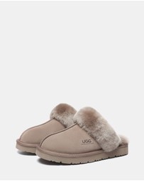 EVERAU - Australian Shepherd Ugg Muffin Slipper Special Cow Suede Upper House Shoes