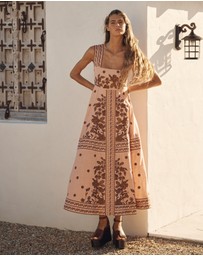 AUR OCEA - Embroidered Empire Maxi Dress
