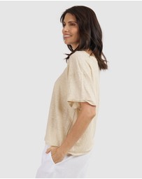 CAMIXA - Francy Linen Jersey T-Shirt Top