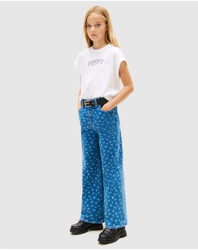 Tommy Hilfiger - Floral Logo Relaxed Crew Neck T-Shirt - Teens