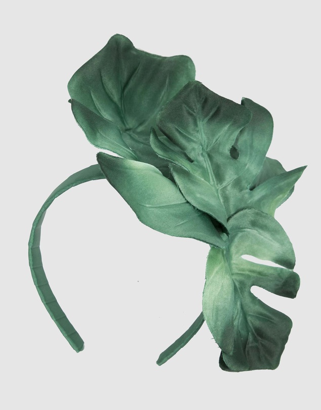 Max Alexander - Mostrera Leafs Green Headband Fascinator