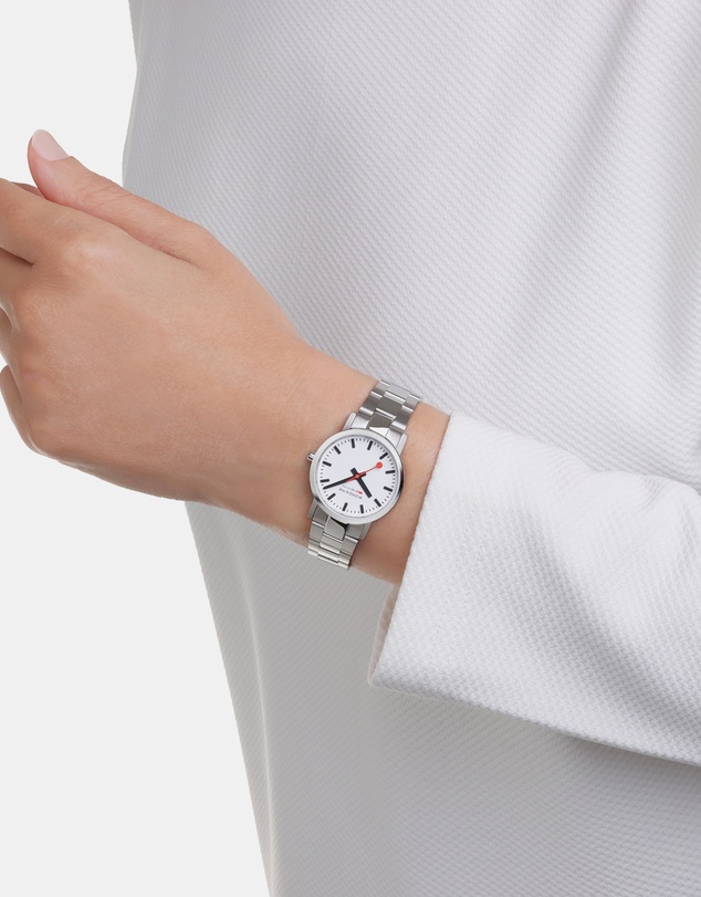 Mondaine - Mondaine Classic Silver Stainless Steel 30mm Watch