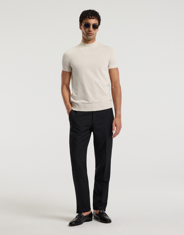 Calibre - Slim Tech Knit T-shirt Parchment
