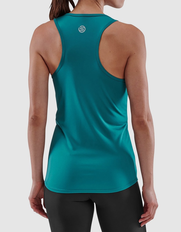 SKINS - SKINS Compression Series-3 Women's Tank Top Teal Running/Gym Activewear