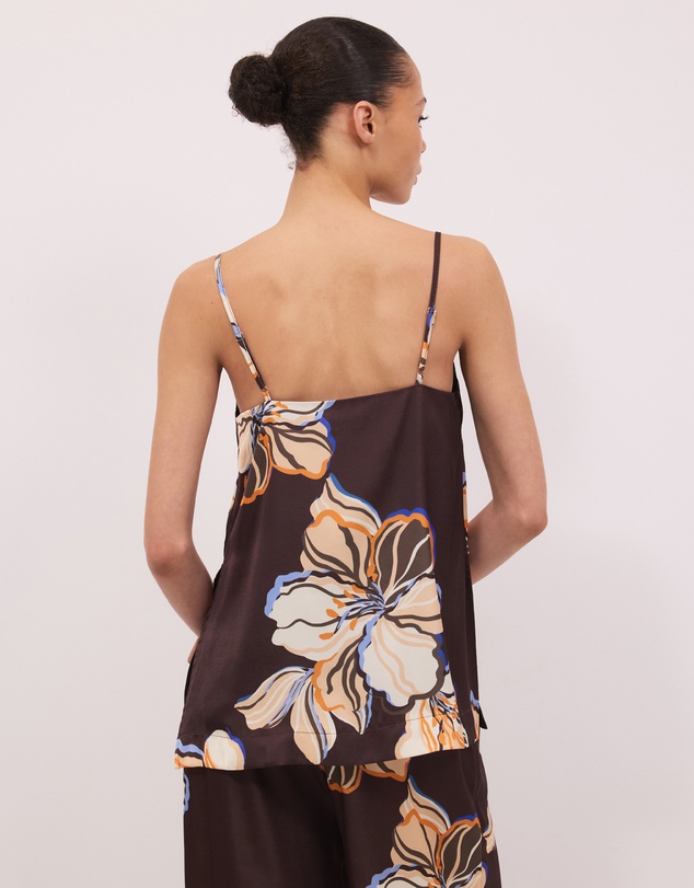 Calli - Ivy Floral Print Satin Top