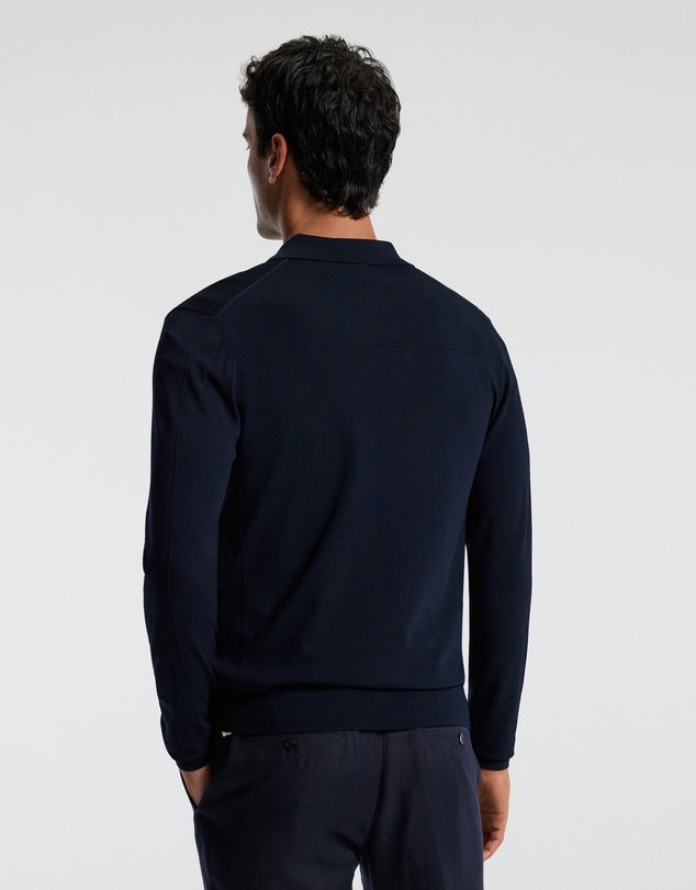 Calibre - Long Sleeve Tech Knit Polo Naval Blue