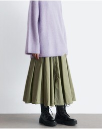 & Other Stories - Drawstring A-line Midi Skirt