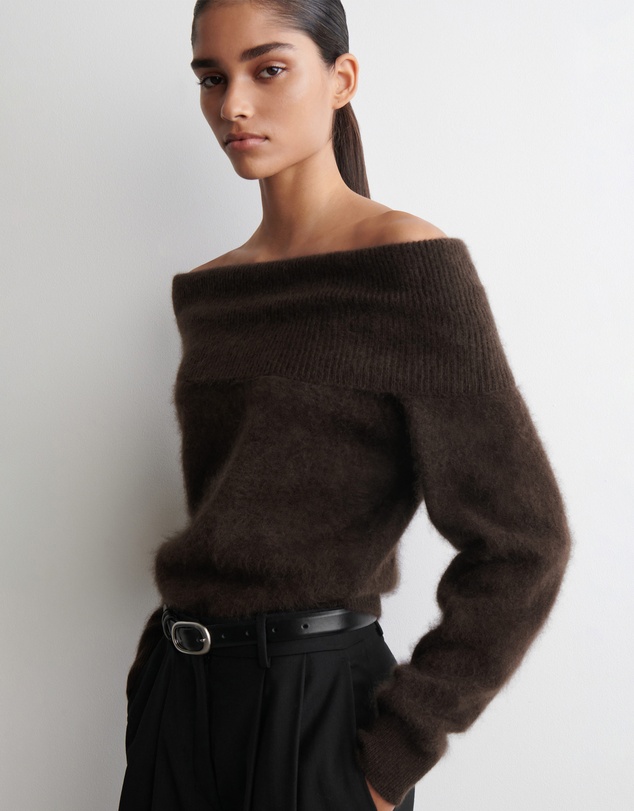 COS - Off-The-Shoulder Merino Wool Jumper