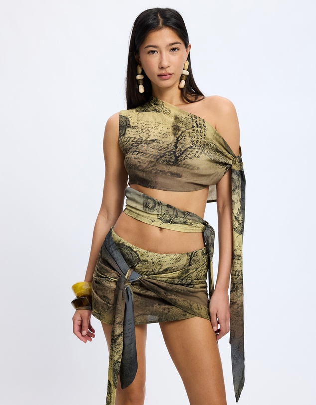 Jaded London - Draped Tie Scarf Top