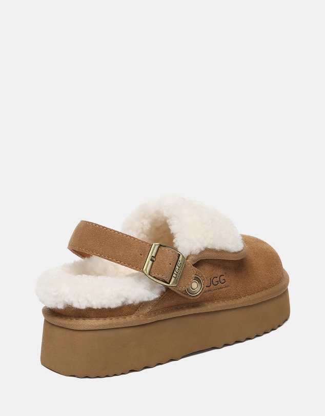 EVERAU - Australian Shepherd Ugg Tenley Platform Cow Suede Upper House Shoes