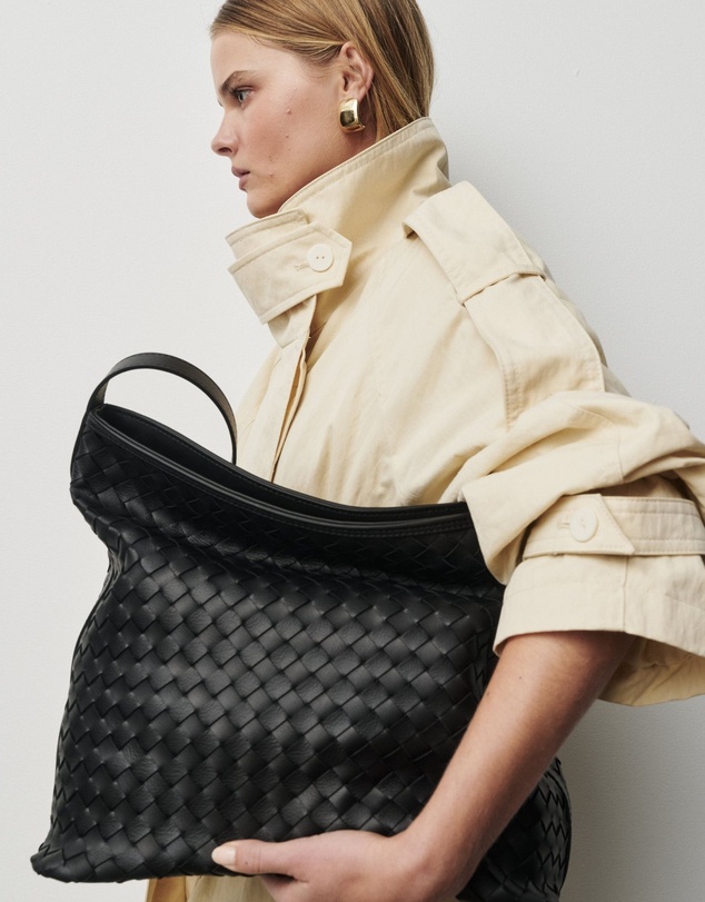 VESTIRSI - Bianca Woven Hobo Black