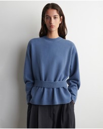 COS - Belt-Detail Merino Wool Jumper
