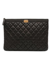 Pre-Loved by Azura Reborn - Pre-Loved Medium Quilted Caviar Boy O Case Clutch
