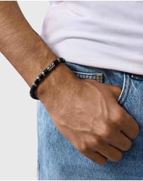 Diesel - D Logo Silver Tone Bracelet