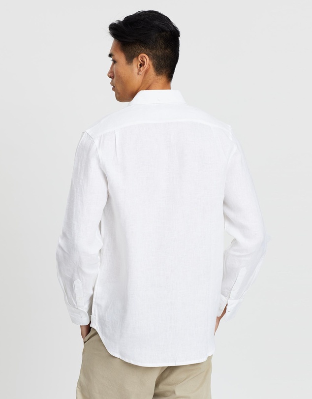 The Rocks Push - The Rocks Push Linen Shirt Men White