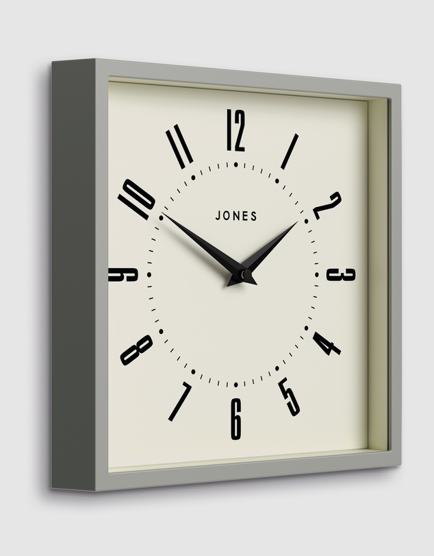 Newgate - Newgate Jones Box Wall Clock Grey
