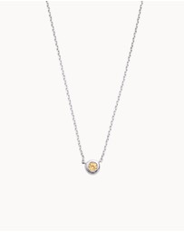Kirstin Ash - Petite Birthstone Necklace November Citrine