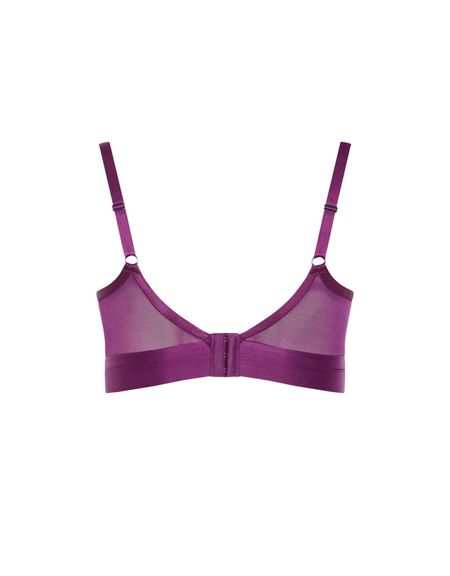 City Chic - Plus size Ingrid Contour Longline Bra - purple iris