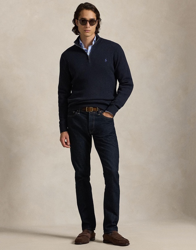 Polo Ralph Lauren - Rib-Knit Cotton Quarter-Zip Sweater - ICONIC EXCLUSIVE