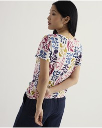 Seasalt - Seasalt Cornwall Multi Appletree Keyhole Detail T-Shirt