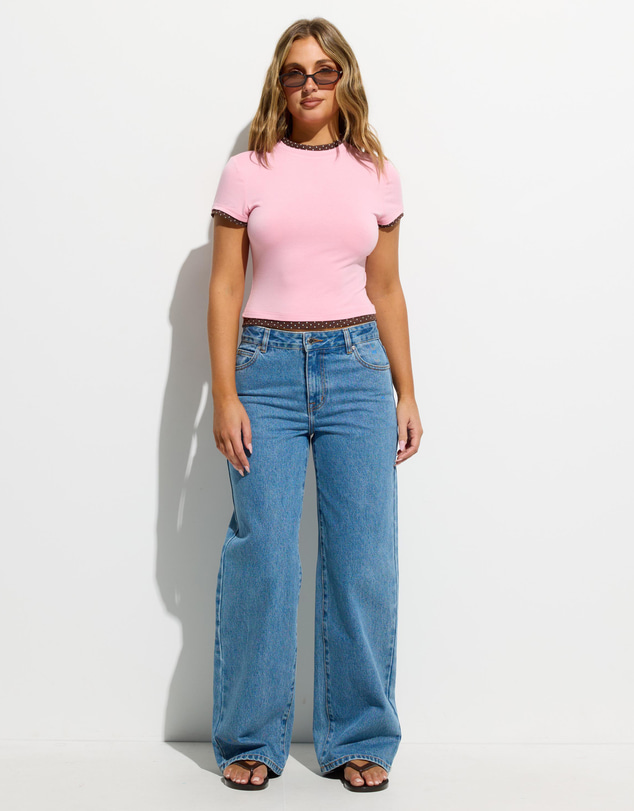 Dazie - Georgia Layered Look Polka T-Shirt