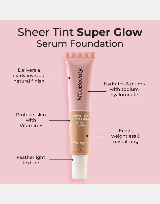MCoBeauty - Sheer Tint Super Glow Serum Foundation - 2-3 (Light)