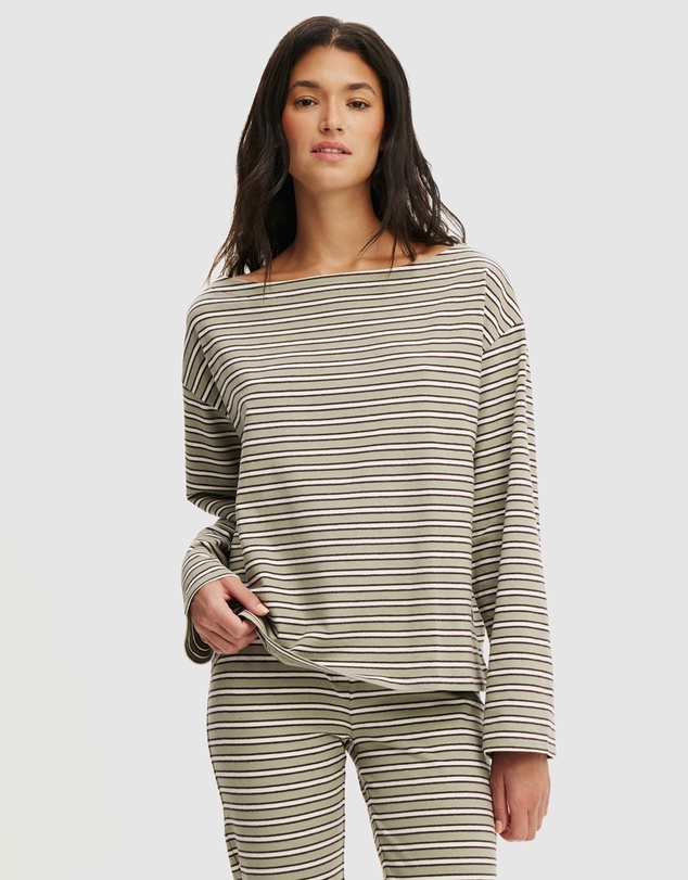 Cotton On Body - Dreamy Soft Flare Pants Boatneck Long Sleeve Set