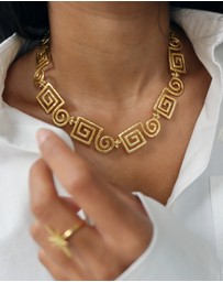 Ottoman Hands - Megara Geometric Spiral Necklace