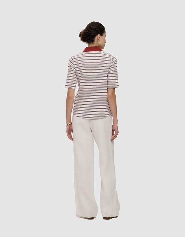 Trenery - Half Placket Stripe Polo
