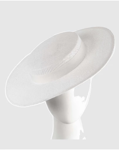 Max Alexander - White Boater Hat