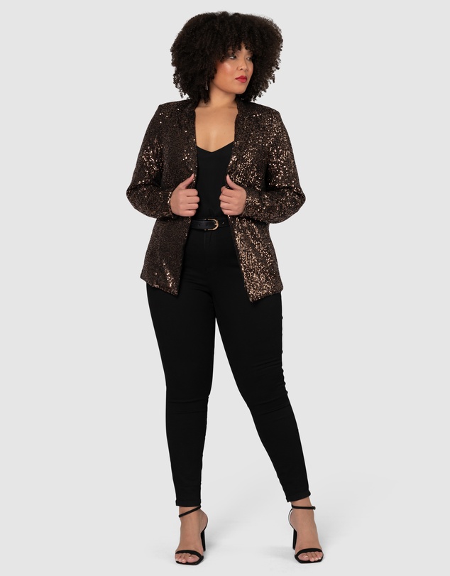 Pink Dusk by Curve Project - All Day & Night Sequin Jacket