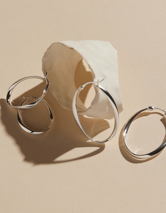 Najo - Cinta Silver Hoop Earring