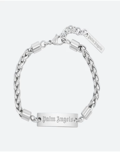 Palm Angels - Emidio SS Plaque Wheatchain Bracelet