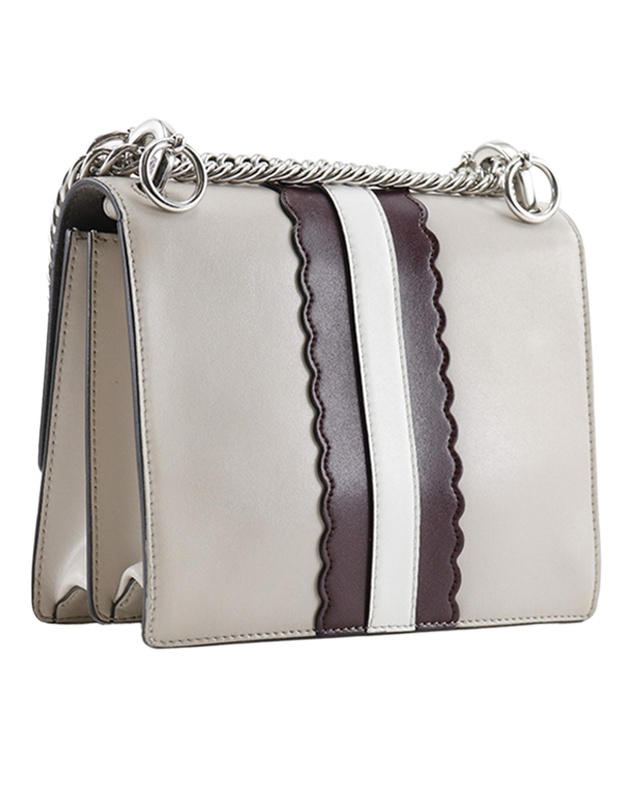 Fendi - Pre-Loved Vitello Liberty Lucido Catalan Small Mirror Hypnoteyes Studded Kan I Crossbody