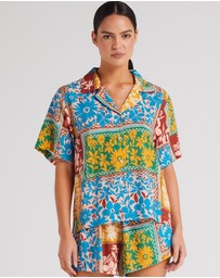 Poolside Paradiso - Wildflower SS Shirt - Sunshine
