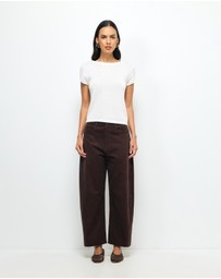 AERE - Nara Corduroy Barrel Leg Pants