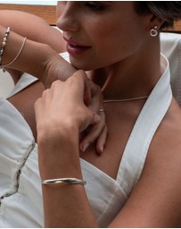 Dower & Hall - Women's Curved Nomad Cuff Bangle In Sterling Silver