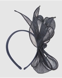 Max Alexander - Navy Sinamay Bow Fascinator