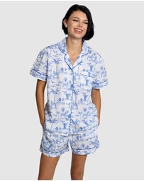 Sant And Abel - Women's Skydog Blue Short PJ Set