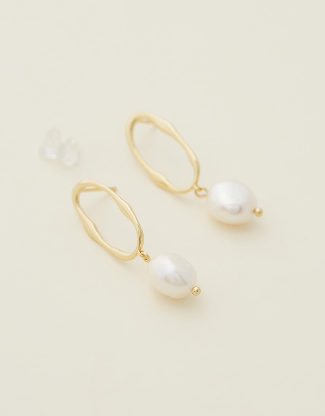 Native Sol - Nola Drop Pearl Earrings