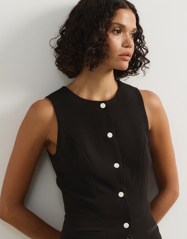 Atmos&Here - Brianna Waistcoat Midi Dress