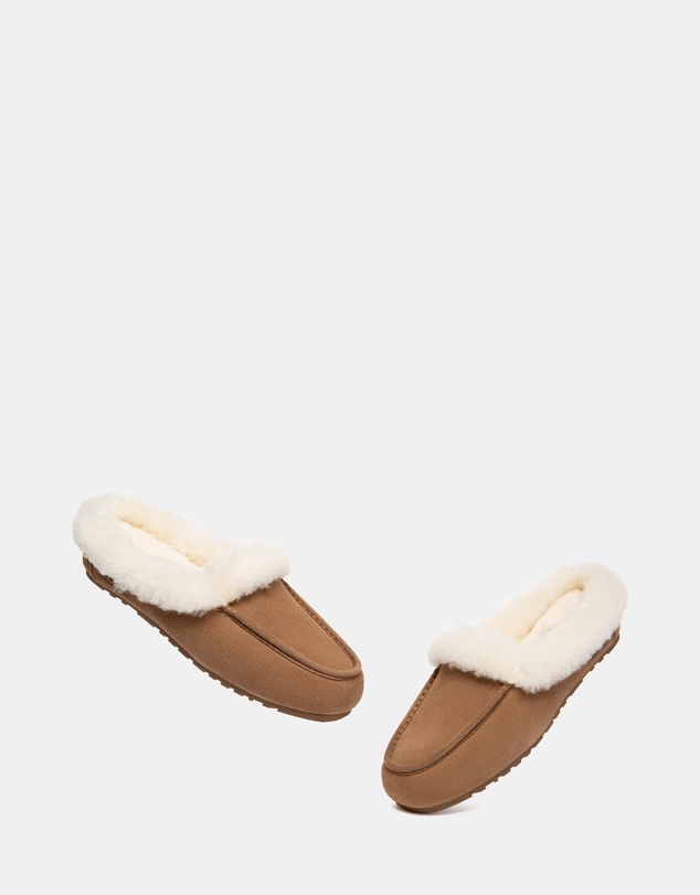 EVERAU - Australian Shepherd Ugg Noelle Cow Suede Upper Loafer Oxfords Flats