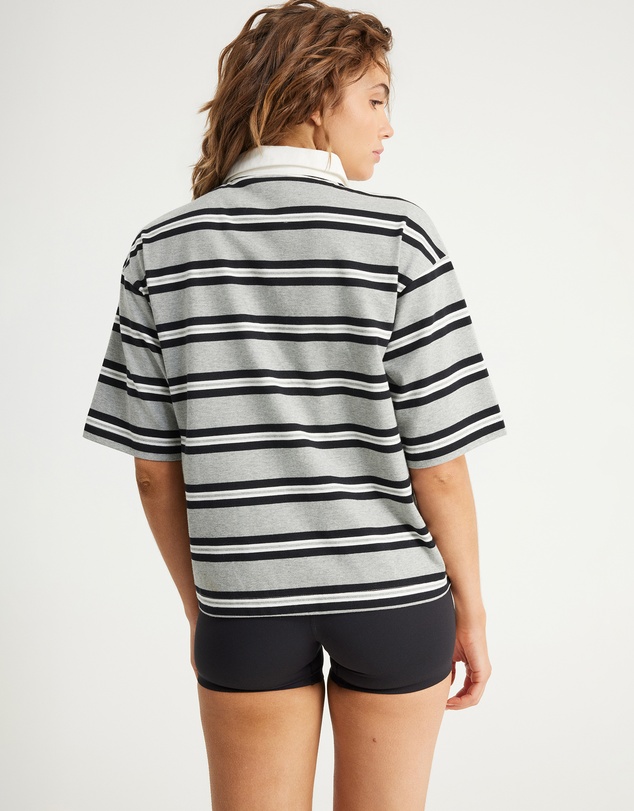 Upstate - Rugby Tee - Grey Marle