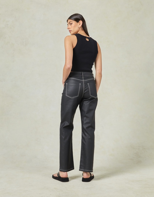 DRICOPER DENIM - Betzy Coated Black High Jeans