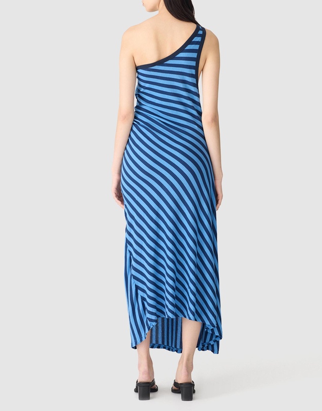 Bassike - Stripe One Shoulder Dress