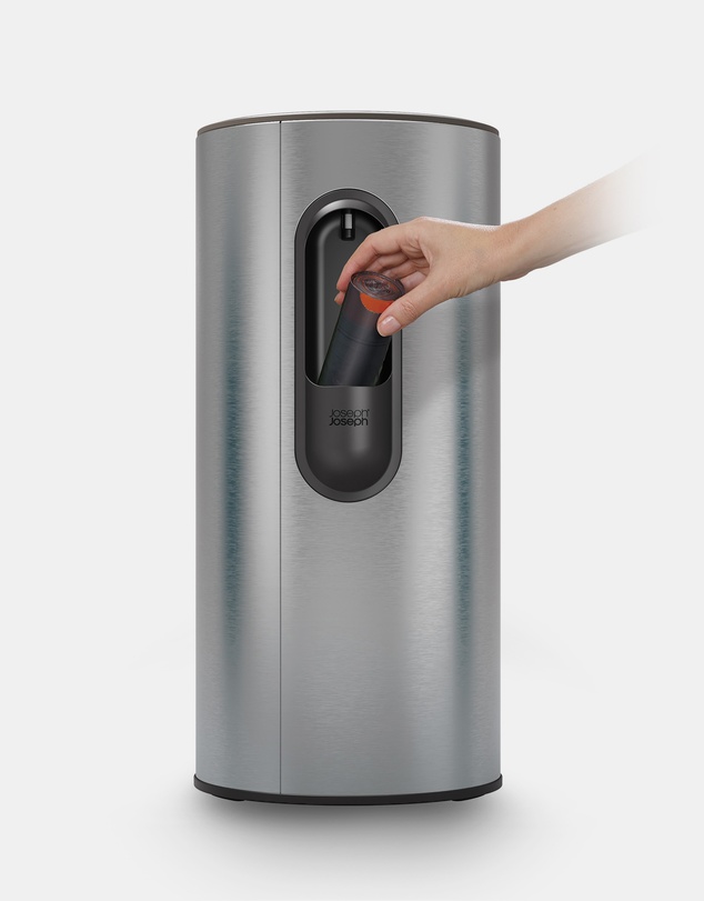Joseph Joseph - Arc™ 30-Litre Slimline Pedal Bin with Liner Pocket - Stainless Steel