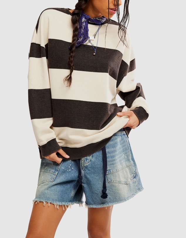 Free People - Classic Stripe Crew Wide