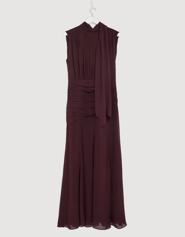 Revibe - Repaired Shona Joy Amina Scarf Neck Maxi Dress - AU 10
