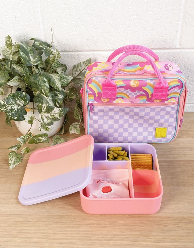 The Somewhere Co - Cotton Candy Large Square Silicone Bento Lunch Box