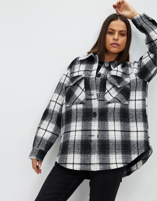 Atmos&Here - Abby Oversized Wool Blend Shacket
